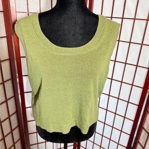 Light Green Sleeveless Knit Tank Top